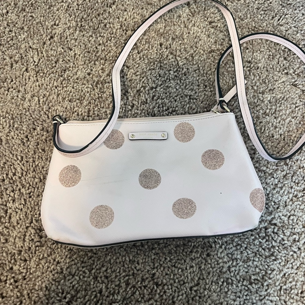 Kate spade pink polka dot purse